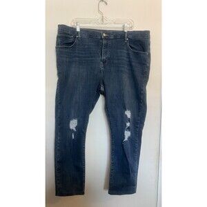 Levi's High-Rise Skinny Plus Size Distressed Jeans Medium Wash Blue Denim Women